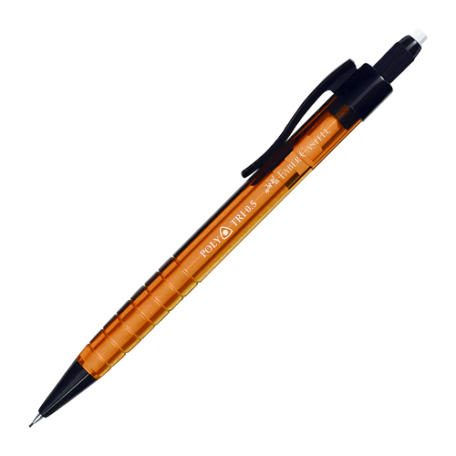PORTAMINA FABER POLY TRI 0.5 UNIDAD NARANJA