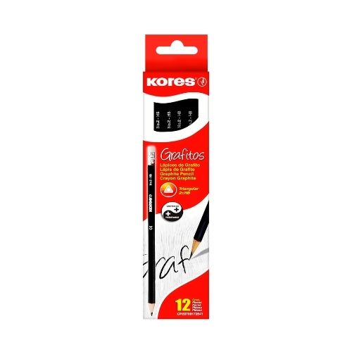 046-0009-000030 LAPIZ KORES HB NEGRO X 12