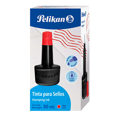 TINTA SELLOS PELIKAN ROJA 30ML