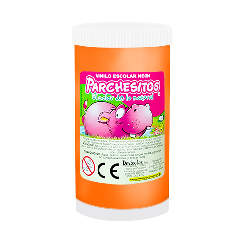 VINILO PARCHESITOS NEON 125GR NARANJA