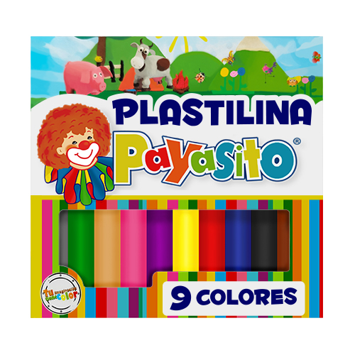 PLASTILINA PAYASITO X 9 CORTA