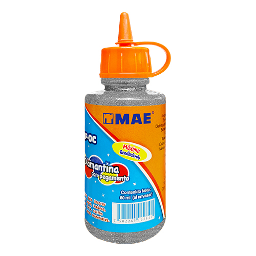 ESCARCHA MAE PEGA 60 ML PLATEADO