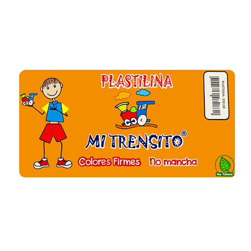 PLASTILINA TRENSITO 250GR NARANJA