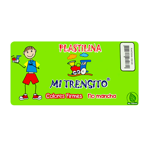 PLASTILINA TRENSITO 250GR VERDE MANZANA