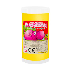 VINILO PARCHESITOS ESCOLAR X 125 GR. AMARILLO