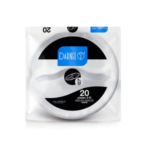 999-0107-000011 Plato Desechable 23 Cm Darnel X 20